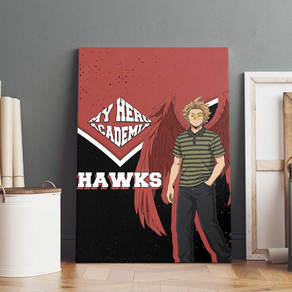 Hawks My Hero Academia Canvas Wall Art Anime Grunge Splatter Graphic Style