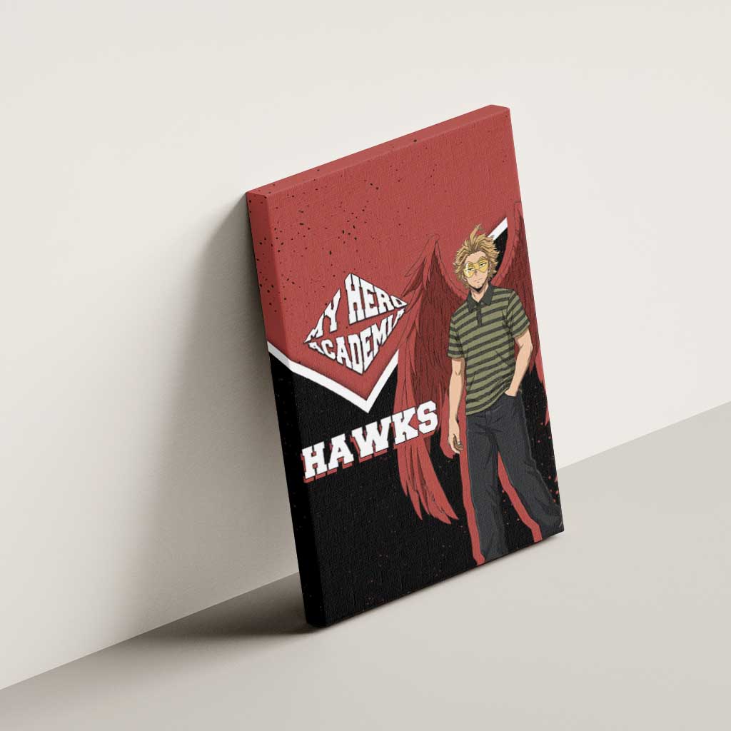 Hawks My Hero Academia Canvas Wall Art Anime Grunge Splatter Graphic Style