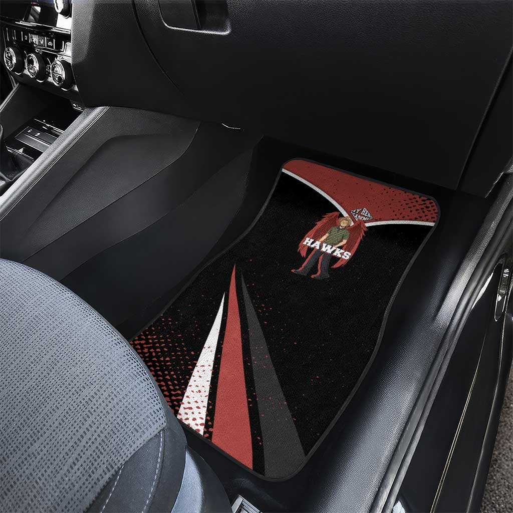 Hawks My Hero Academia Car Mats Anime Grunge Splatter Graphic Style