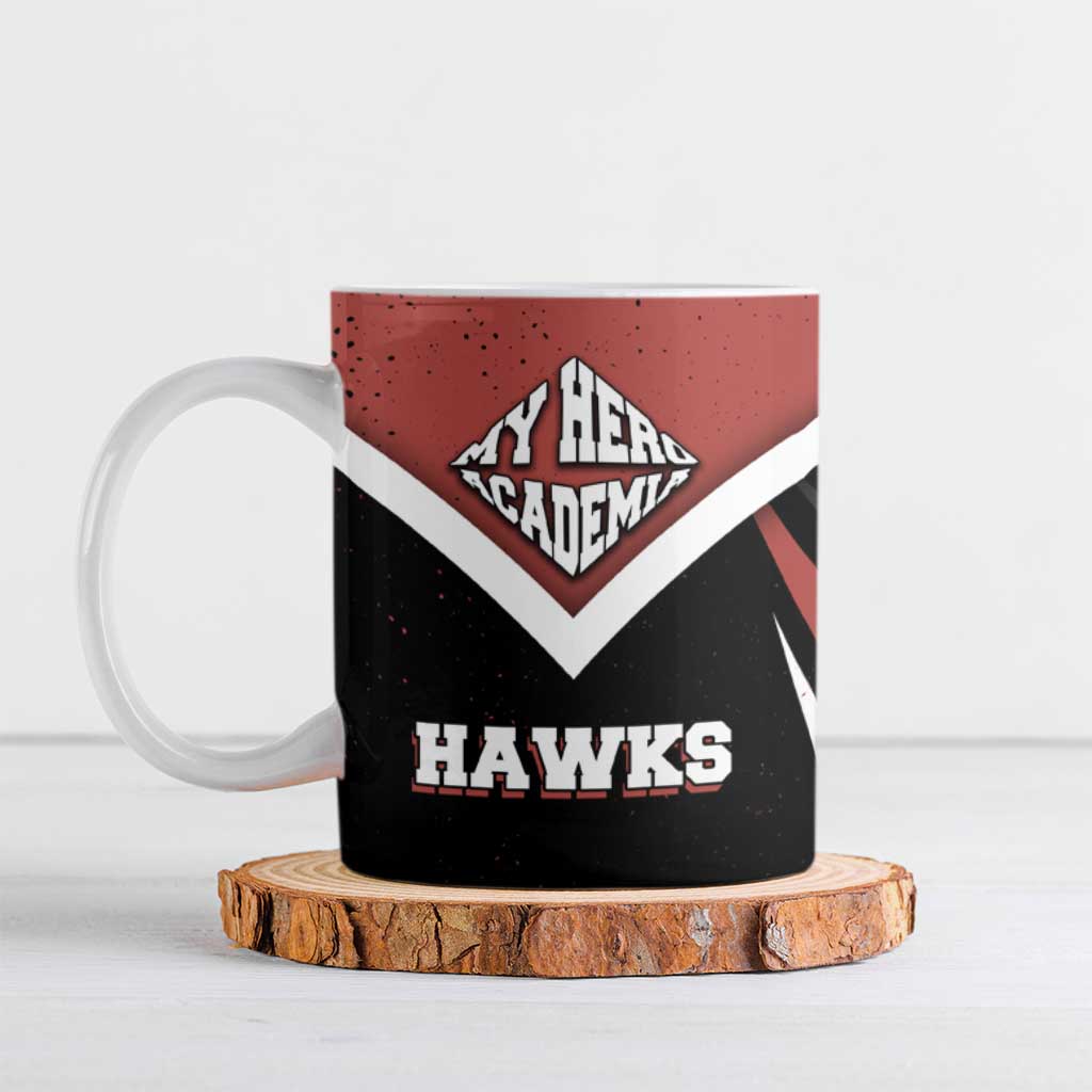 Hawks My Hero Academia Ceramic Mug Anime Grunge Splatter Graphic Style