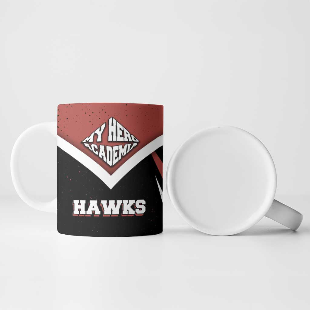 Hawks My Hero Academia Ceramic Mug Anime Grunge Splatter Graphic Style