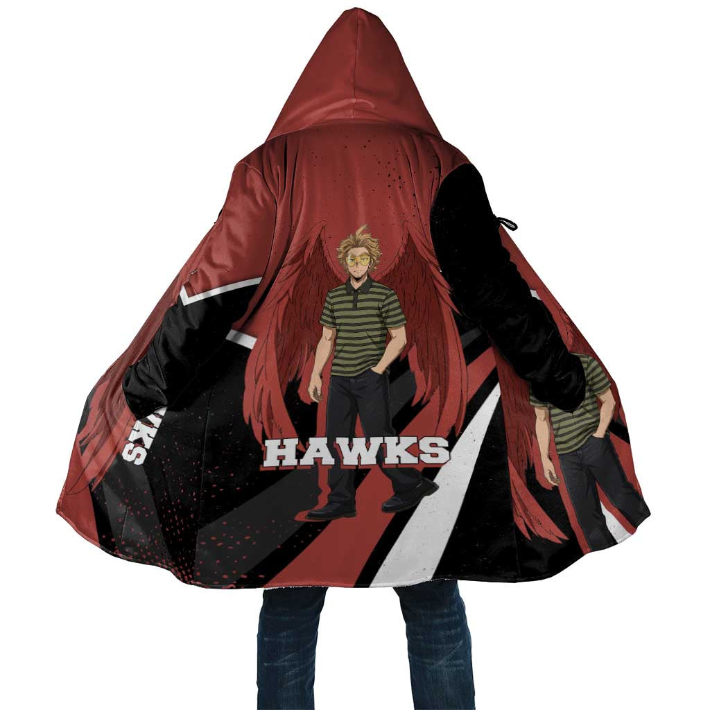 Hawks My Hero Academia Cloak Anime Grunge Splatter Graphic Style
