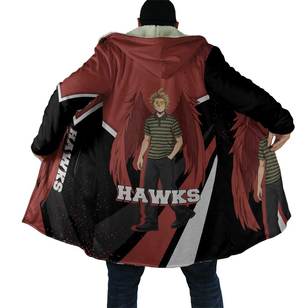 Hawks My Hero Academia Cloak Anime Grunge Splatter Graphic Style