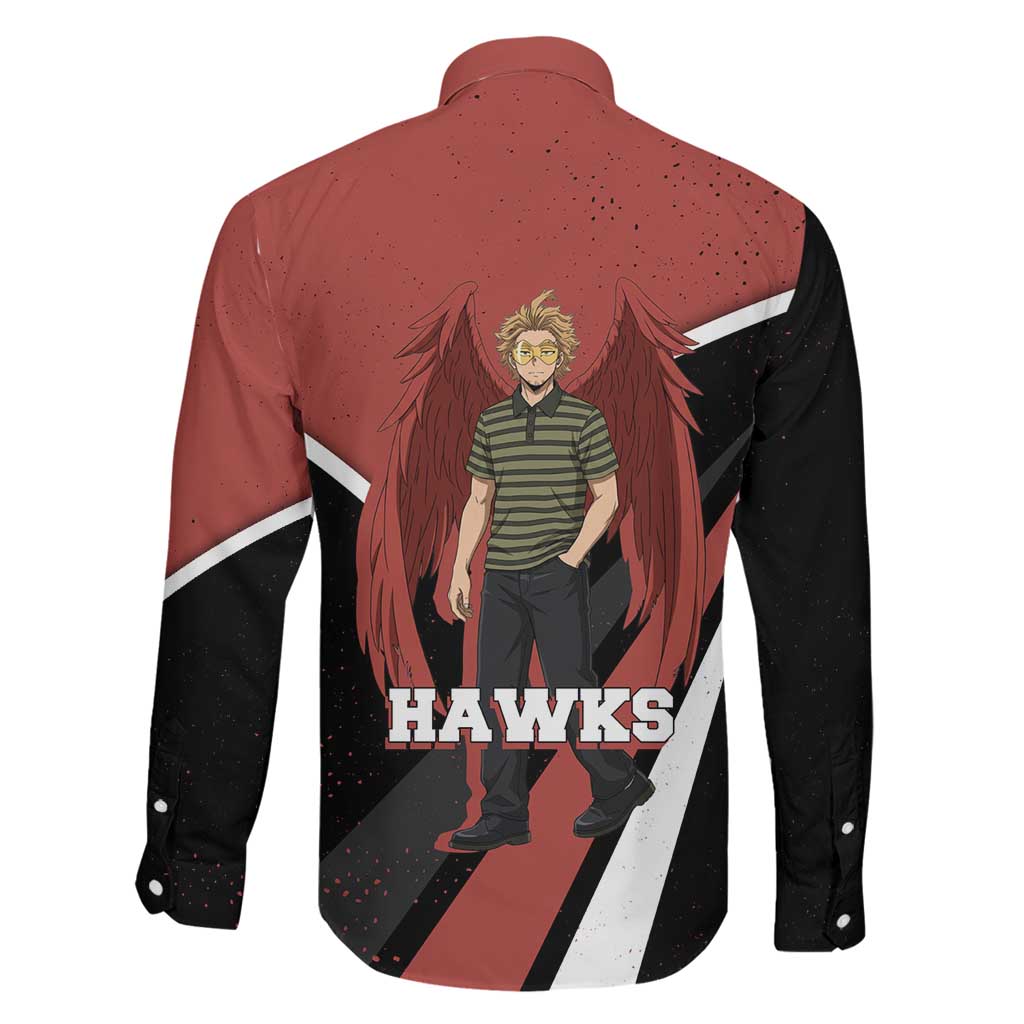 Hawks My Hero Academia Family Matching Puletasi and Hawaiian Shirt Anime Grunge Splatter Graphic Style