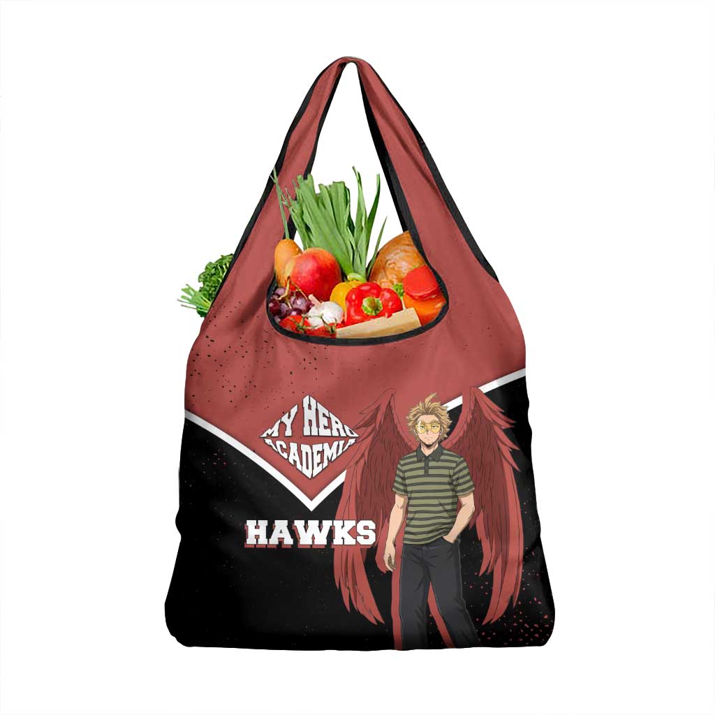 Hawks My Hero Academia Grocery Bag Anime Grunge Splatter Graphic Style