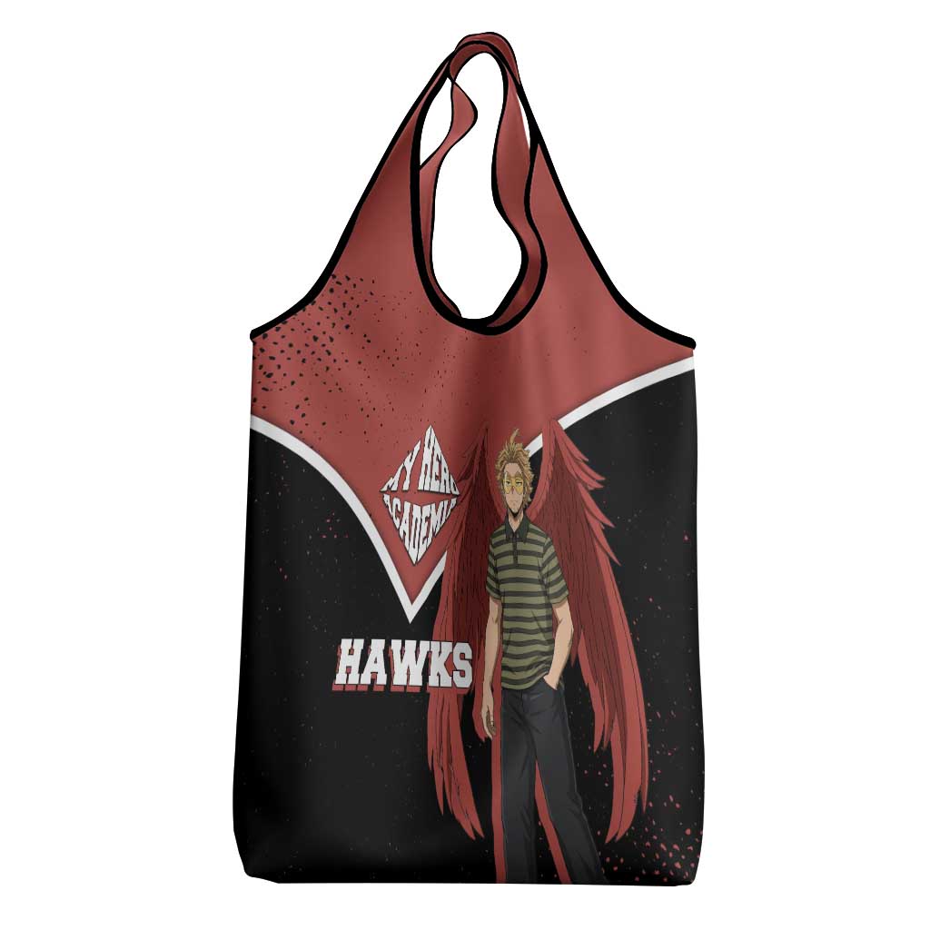Hawks My Hero Academia Grocery Bag Anime Grunge Splatter Graphic Style