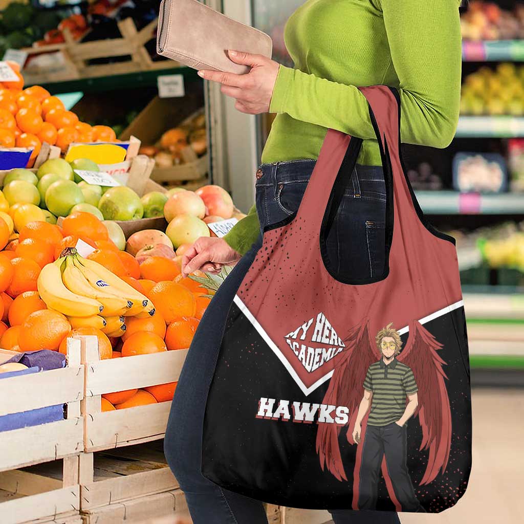 Hawks My Hero Academia Grocery Bag Anime Grunge Splatter Graphic Style