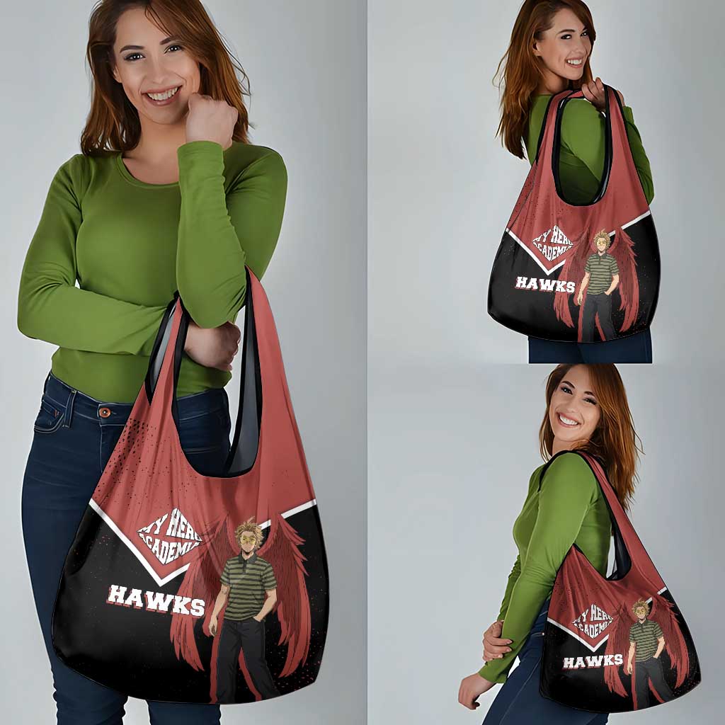 Hawks My Hero Academia Grocery Bag Anime Grunge Splatter Graphic Style