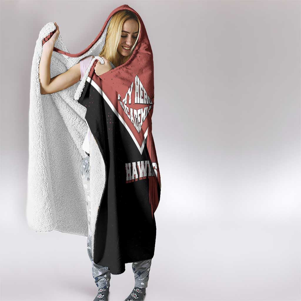 Hawks My Hero Academia Hooded Blanket Anime Grunge Splatter Graphic Style