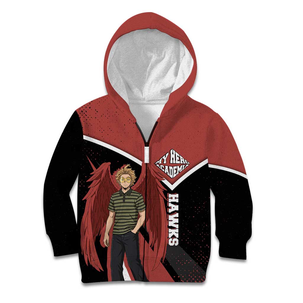 Hawks My Hero Academia Kid Hoodie Anime Grunge Splatter Graphic Style