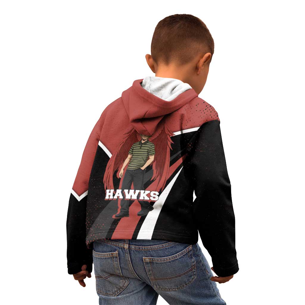 Hawks My Hero Academia Kid Hoodie Anime Grunge Splatter Graphic Style