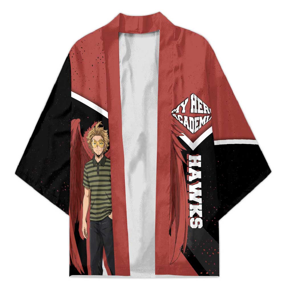 Hawks My Hero Academia Kimono Anime Grunge Splatter Graphic Style