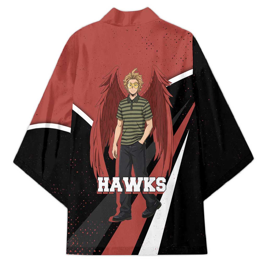 Hawks My Hero Academia Kimono Anime Grunge Splatter Graphic Style