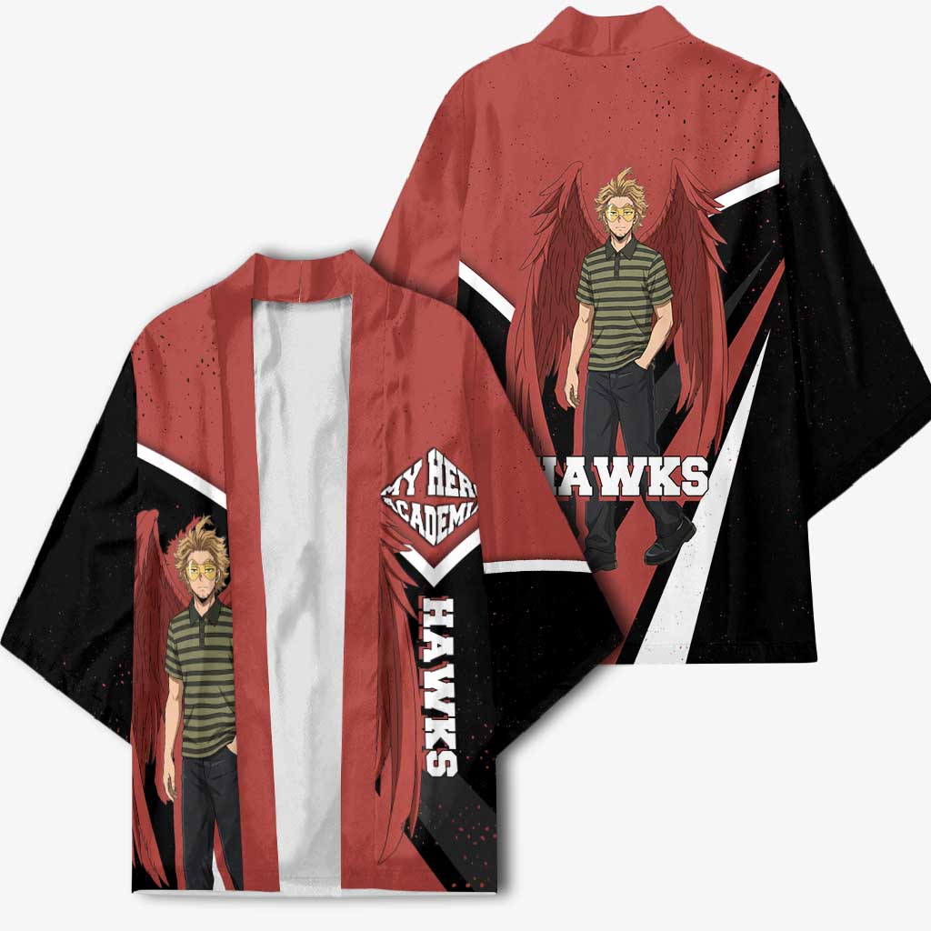 Hawks My Hero Academia Kimono Anime Grunge Splatter Graphic Style