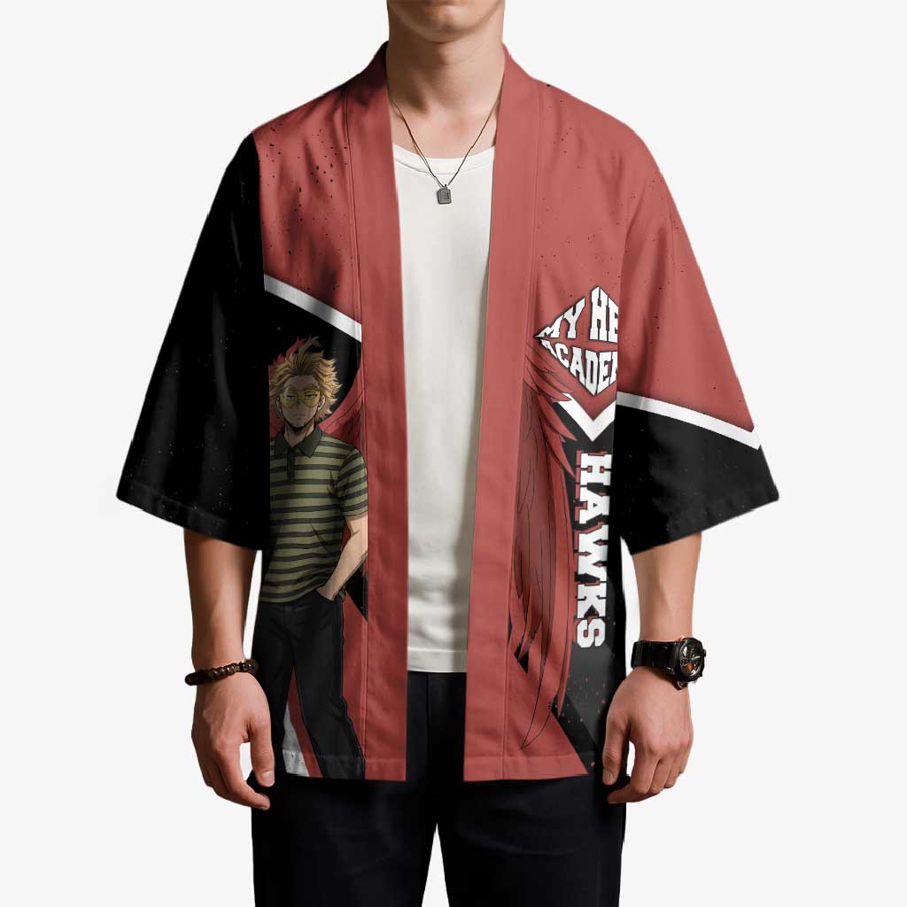 Hawks My Hero Academia Kimono Anime Grunge Splatter Graphic Style