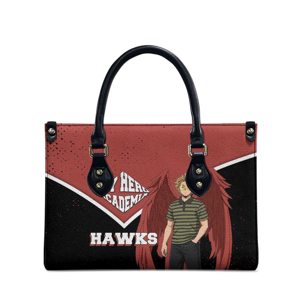 Hawks My Hero Academia Leather Bag Anime Grunge Splatter Graphic Style