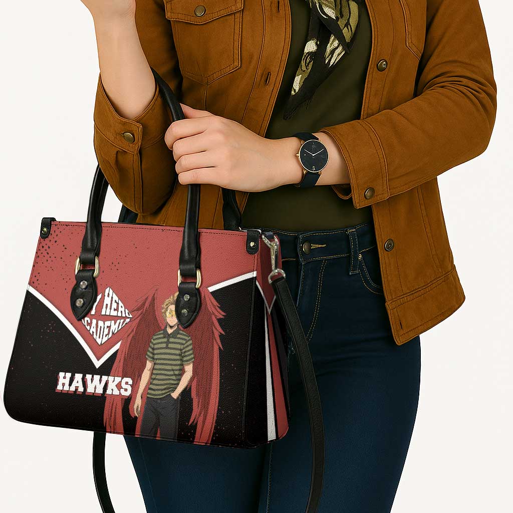Hawks My Hero Academia Leather Bag Anime Grunge Splatter Graphic Style