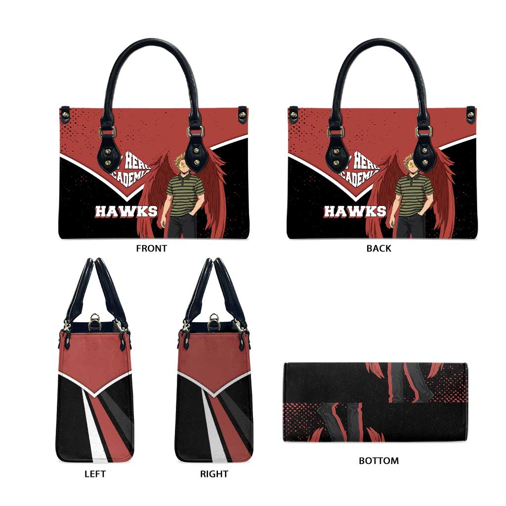 Hawks My Hero Academia Leather Bag Anime Grunge Splatter Graphic Style