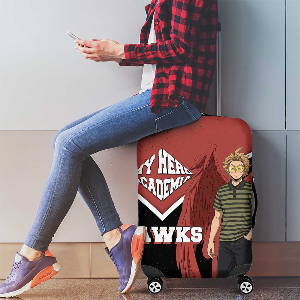 Hawks My Hero Academia Luggage Cover Anime Grunge Splatter Graphic Style