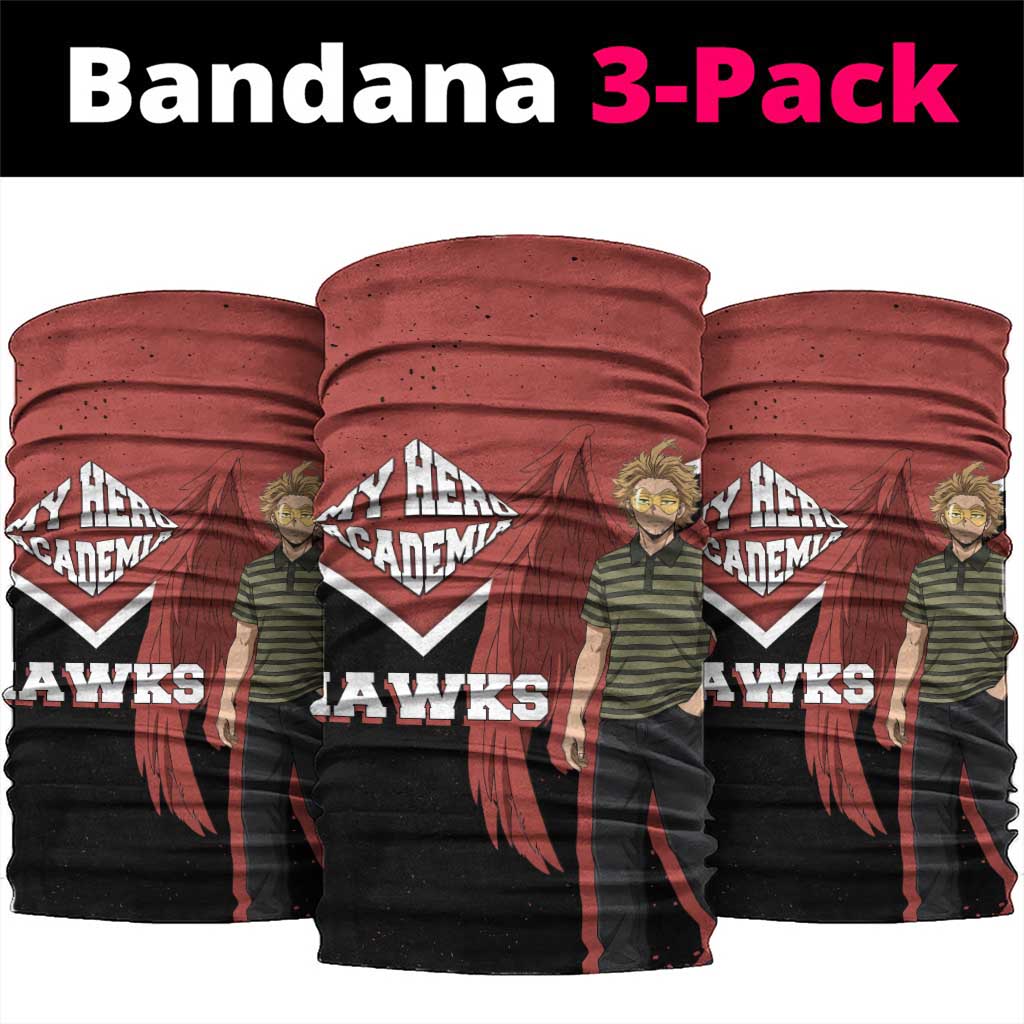 Hawks My Hero Academia Neck Gaiter Anime Grunge Splatter Graphic Style