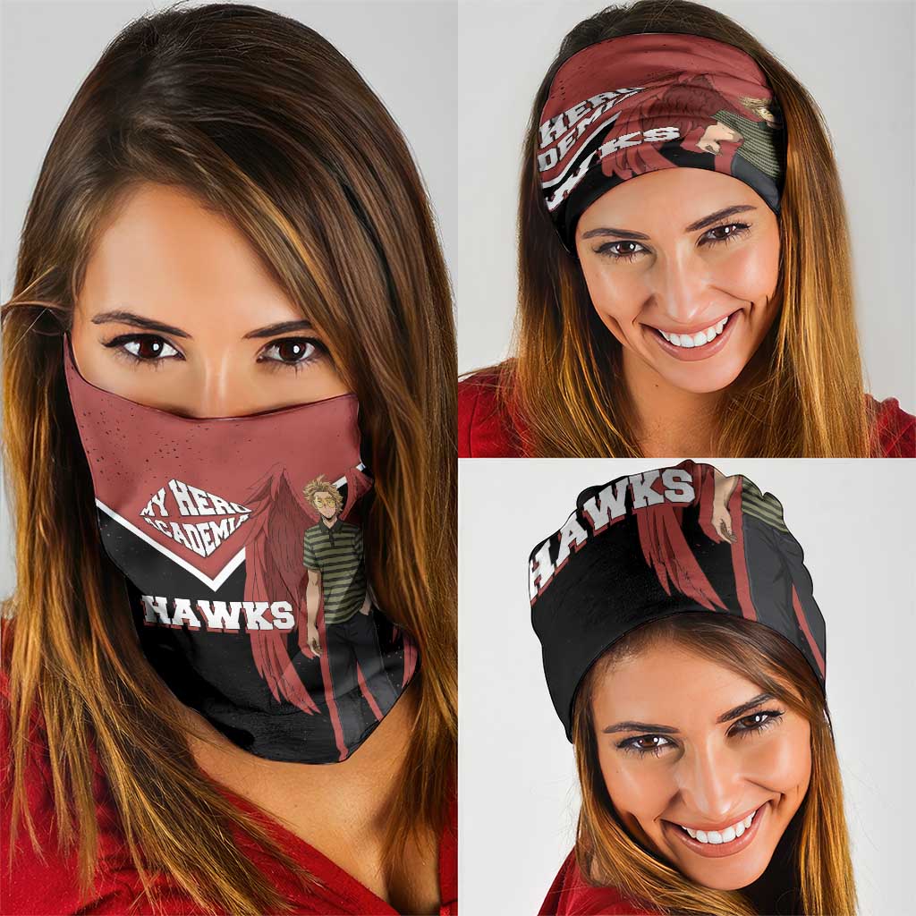 Hawks My Hero Academia Neck Gaiter Anime Grunge Splatter Graphic Style