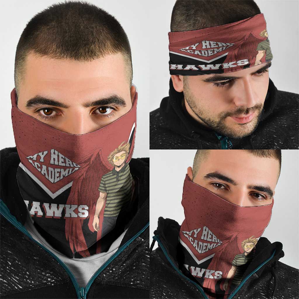Hawks My Hero Academia Neck Gaiter Anime Grunge Splatter Graphic Style