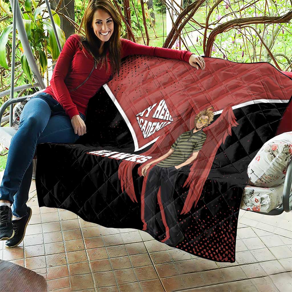 Hawks My Hero Academia Quilt Anime Grunge Splatter Graphic Style