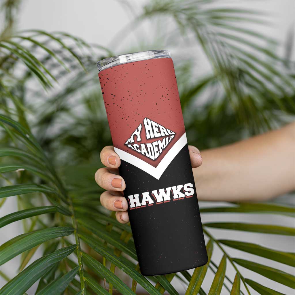 Hawks My Hero Academia Skinny Tumbler Anime Grunge Splatter Graphic Style