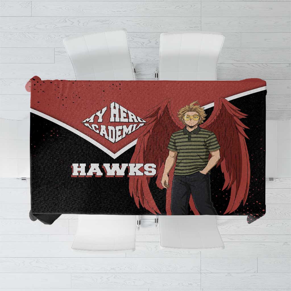 Hawks My Hero Academia Tablecloth Anime Grunge Splatter Graphic Style