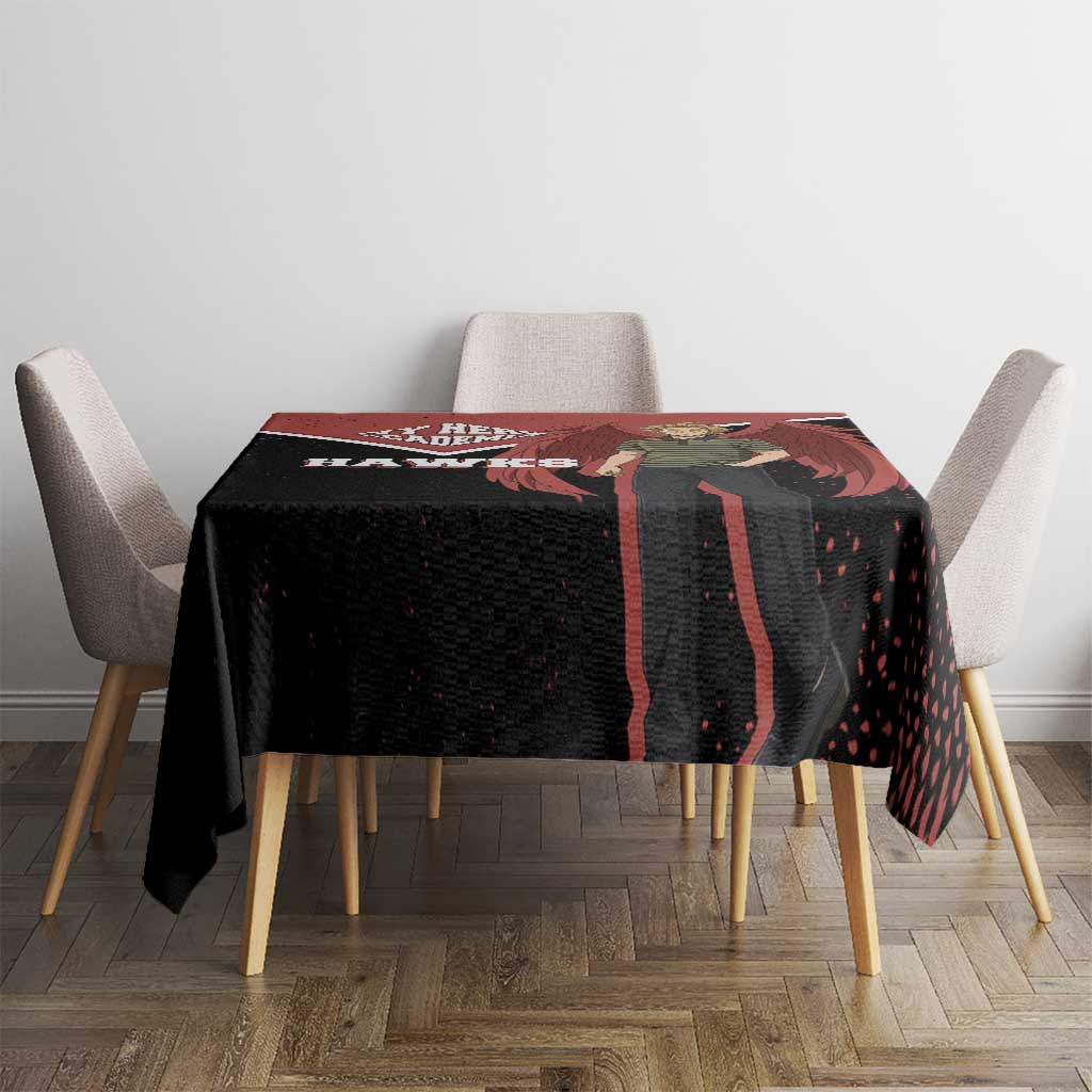 Hawks My Hero Academia Tablecloth Anime Grunge Splatter Graphic Style