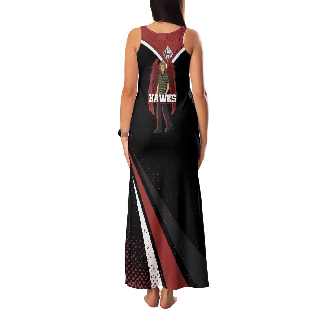 Hawks My Hero Academia Tank Maxi Dress Anime Grunge Splatter Graphic Style