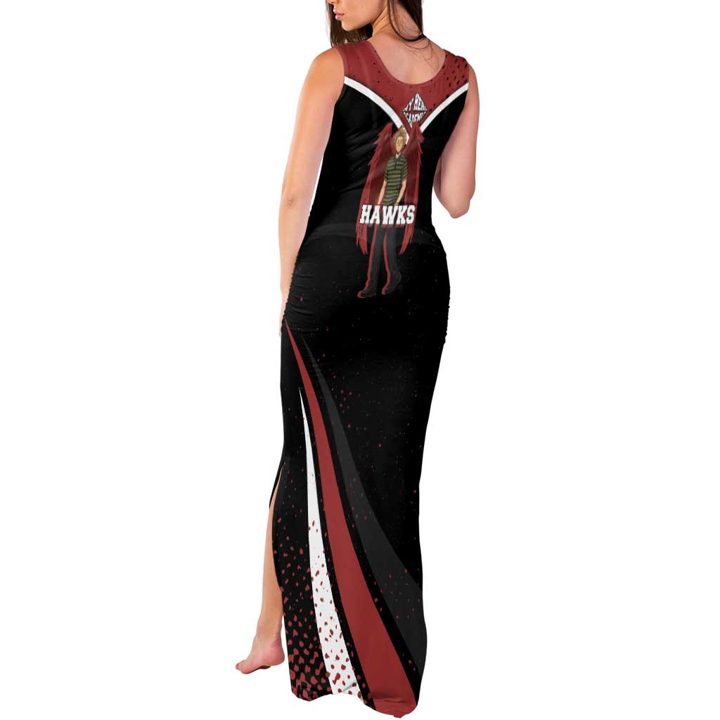Hawks My Hero Academia Tank Maxi Dress Anime Grunge Splatter Graphic Style