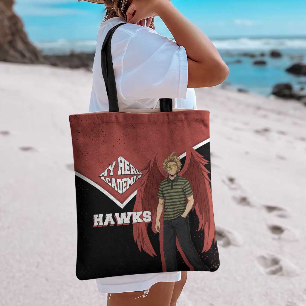 Hawks My Hero Academia Tote Bag Anime Grunge Splatter Graphic Style