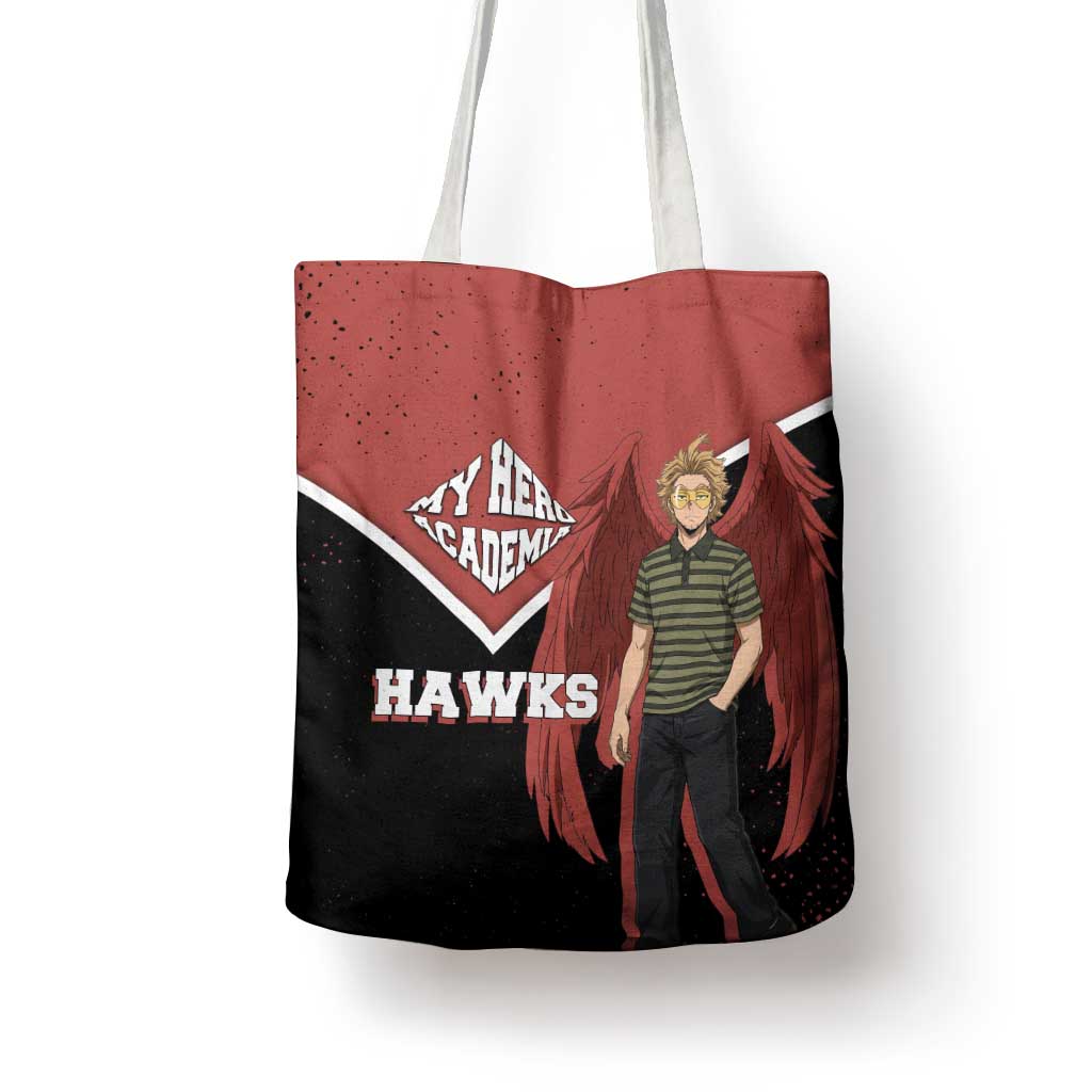 Hawks My Hero Academia Tote Bag Anime Grunge Splatter Graphic Style