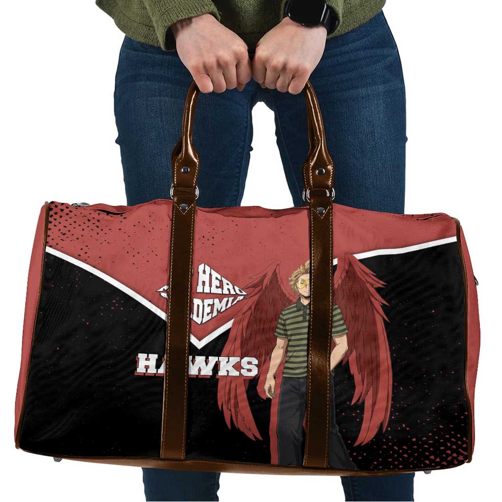 Hawks My Hero Academia Travel Bag Anime Grunge Splatter Graphic Style