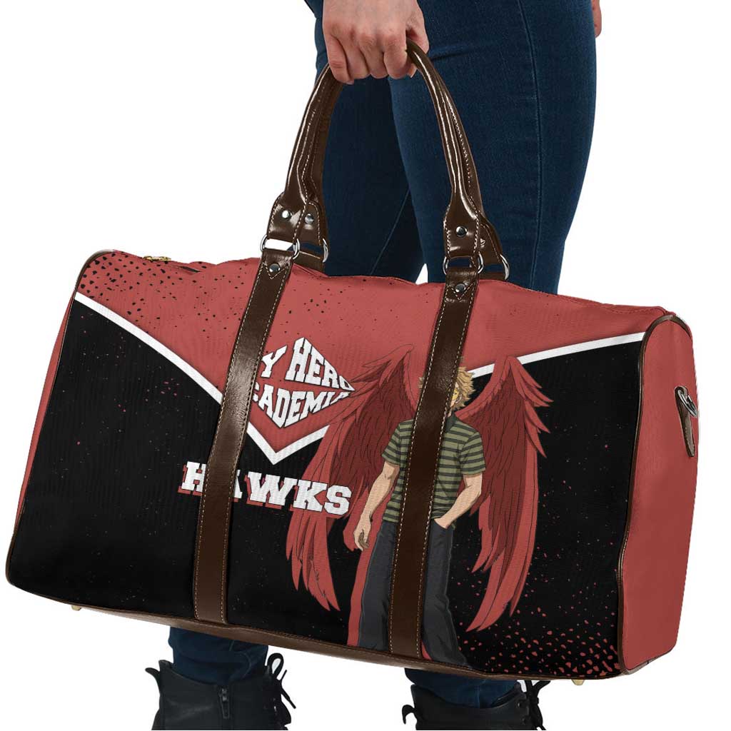 Hawks My Hero Academia Travel Bag Anime Grunge Splatter Graphic Style