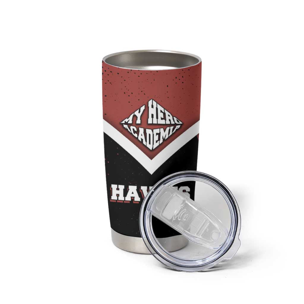 Hawks My Hero Academia Tumbler Cup Anime Grunge Splatter Graphic Style