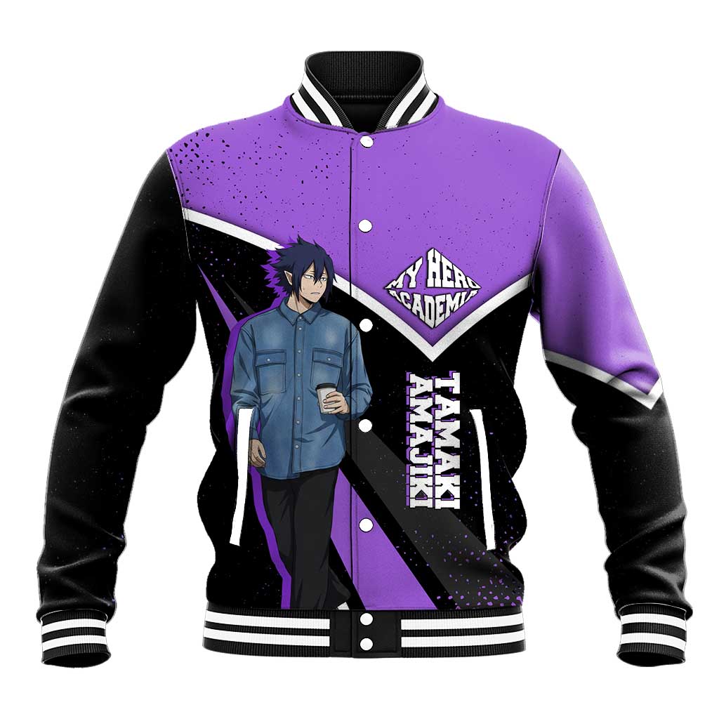 Tamaki Amajiki My Hero Academia Baseball Jacket Anime Grunge Splatter Graphic Style