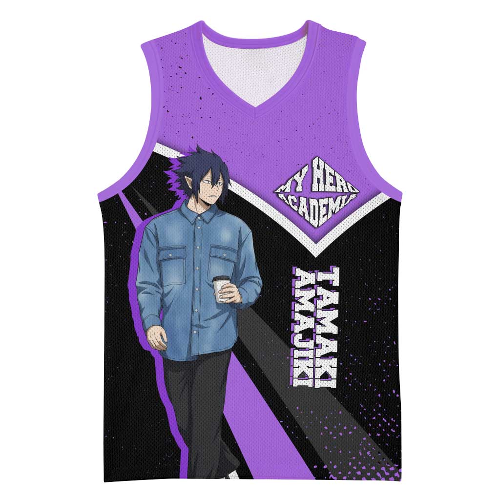 Tamaki Amajiki My Hero Academia Basketball Jersey Anime Grunge Splatter Graphic Style