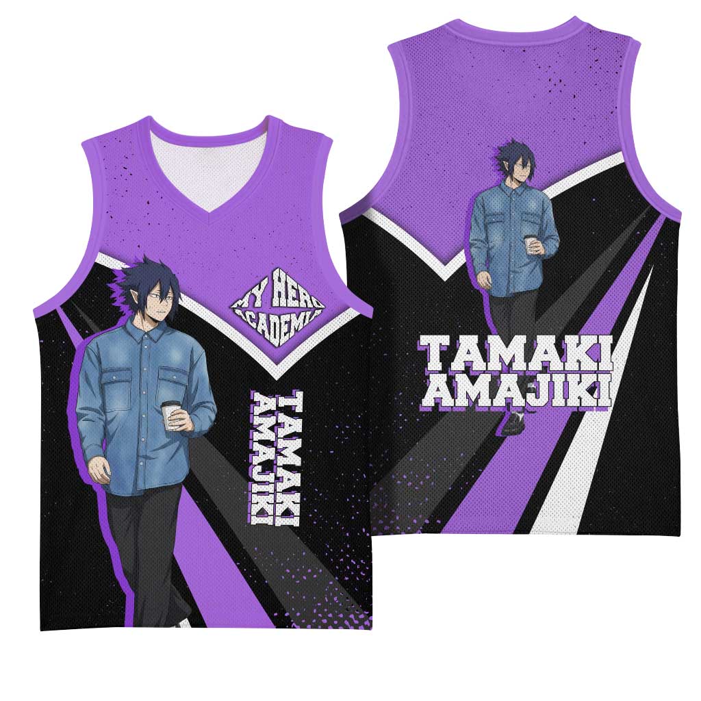 Tamaki Amajiki My Hero Academia Basketball Jersey Anime Grunge Splatter Graphic Style