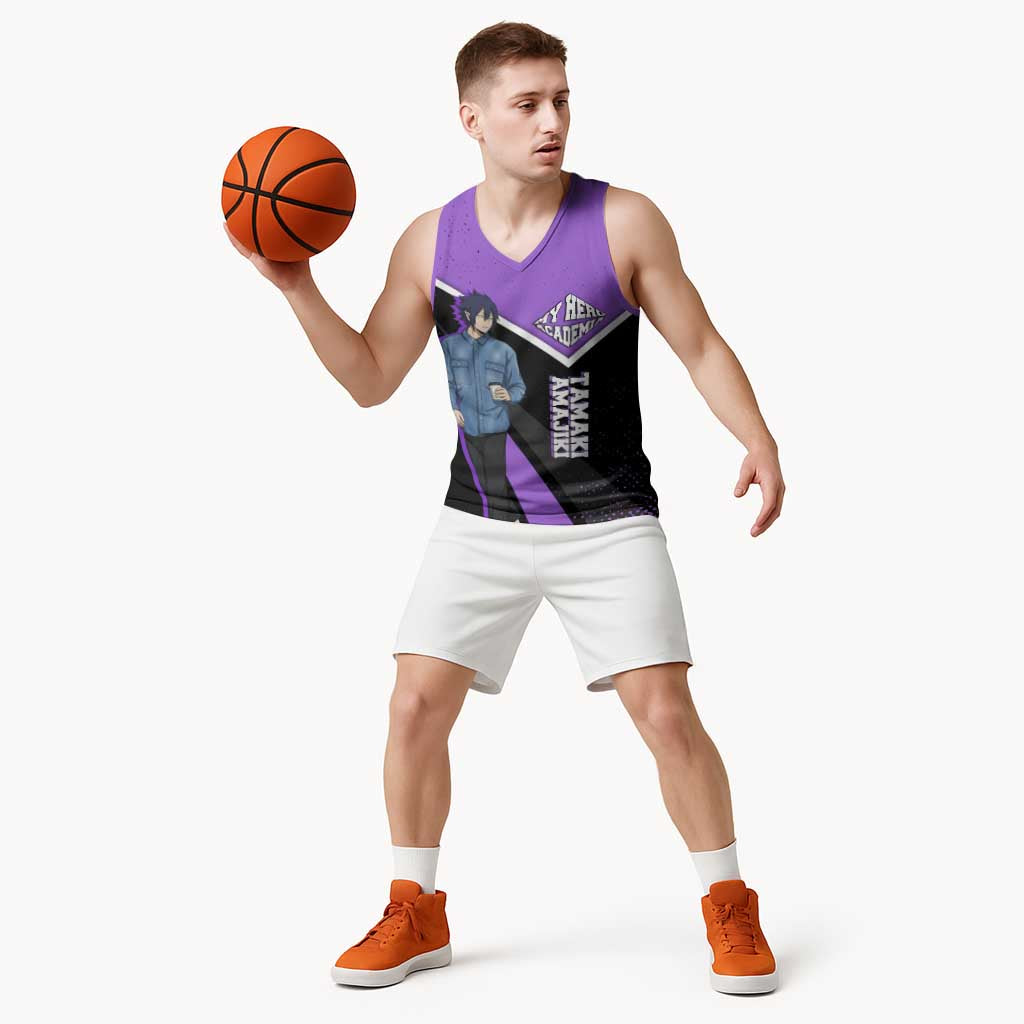 Tamaki Amajiki My Hero Academia Basketball Jersey Anime Grunge Splatter Graphic Style
