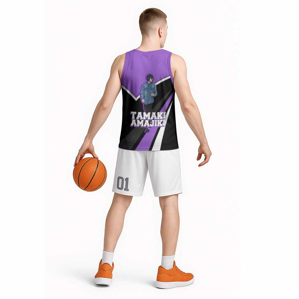 Tamaki Amajiki My Hero Academia Basketball Jersey Anime Grunge Splatter Graphic Style