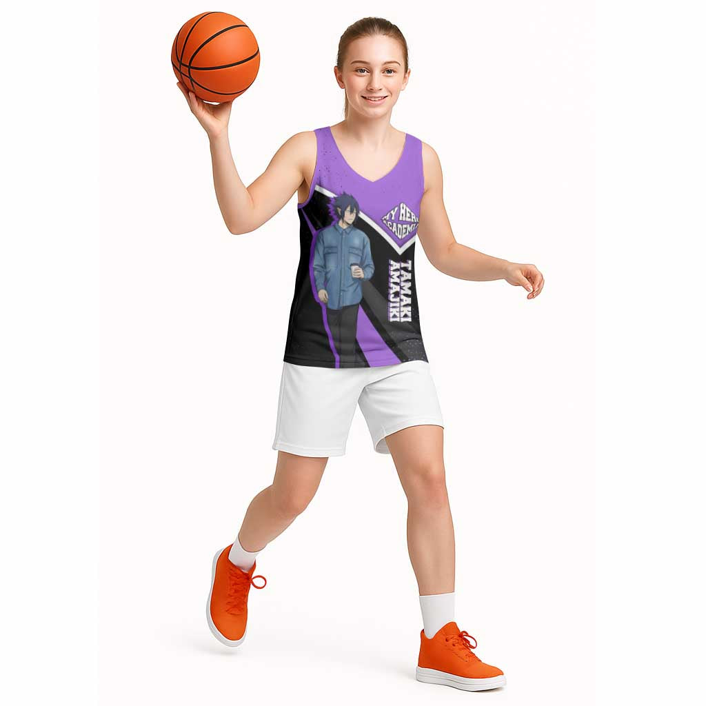 Tamaki Amajiki My Hero Academia Basketball Jersey Anime Grunge Splatter Graphic Style