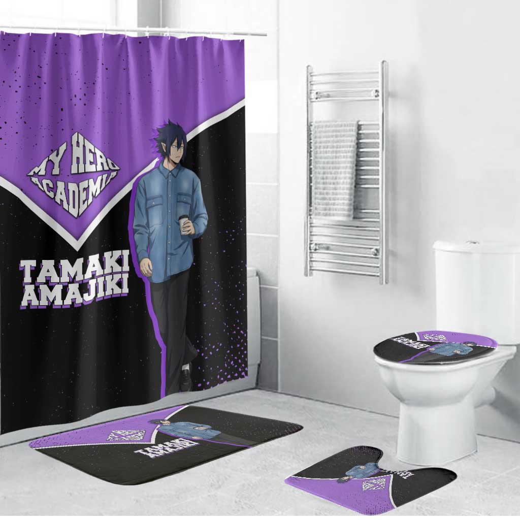Tamaki Amajiki My Hero Academia Bathroom Set Anime Grunge Splatter Graphic Style