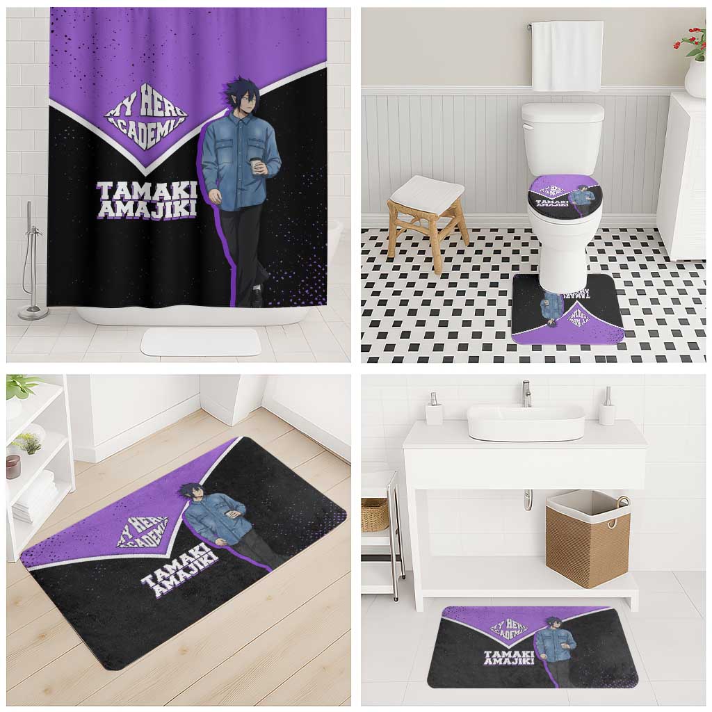 Tamaki Amajiki My Hero Academia Bathroom Set Anime Grunge Splatter Graphic Style