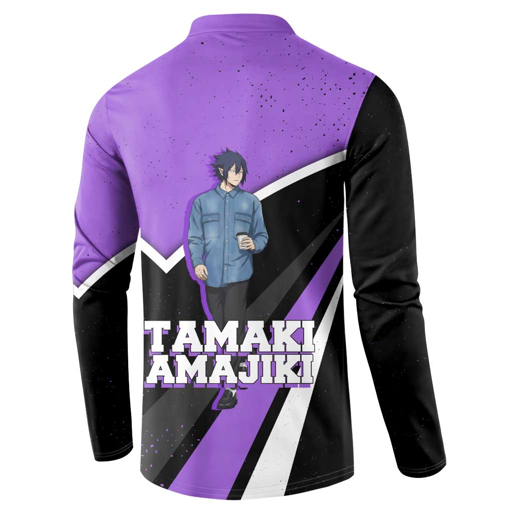 Tamaki Amajiki My Hero Academia Button Sweatshirt Anime Grunge Splatter Graphic Style