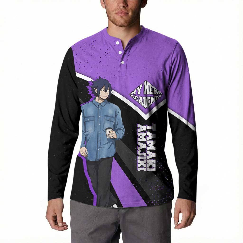 Tamaki Amajiki My Hero Academia Button Sweatshirt Anime Grunge Splatter Graphic Style