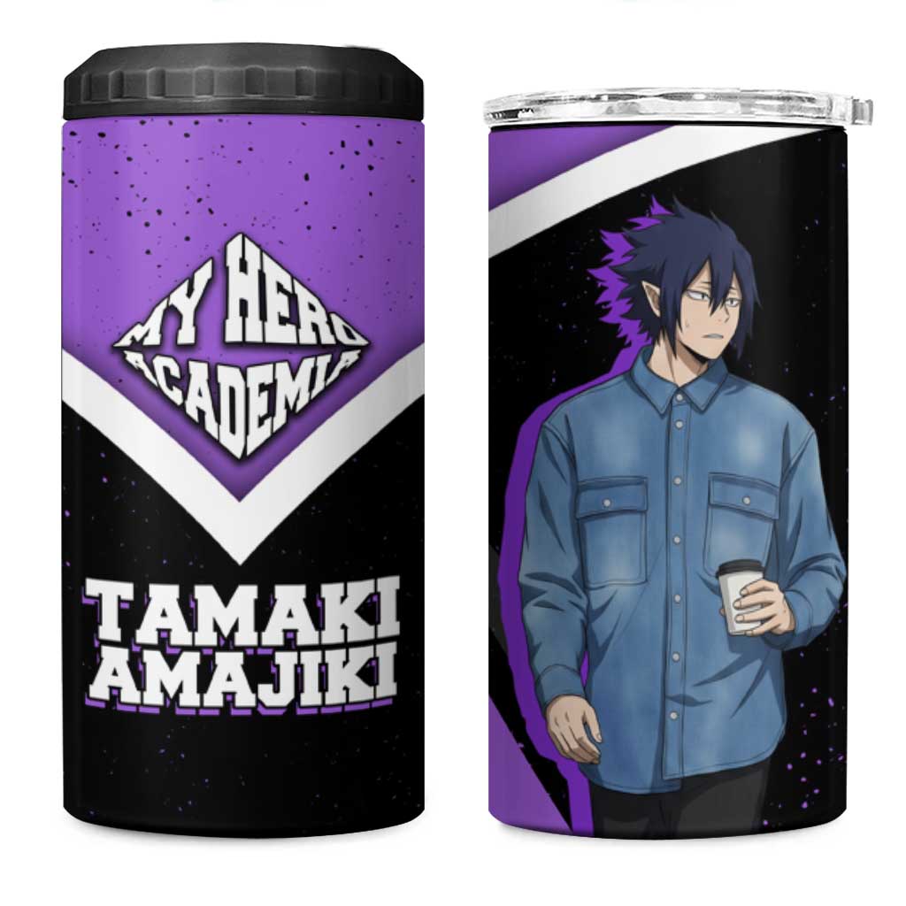 Tamaki Amajiki My Hero Academia 4 in 1 Can Cooler Tumbler Anime Grunge Splatter Graphic Style