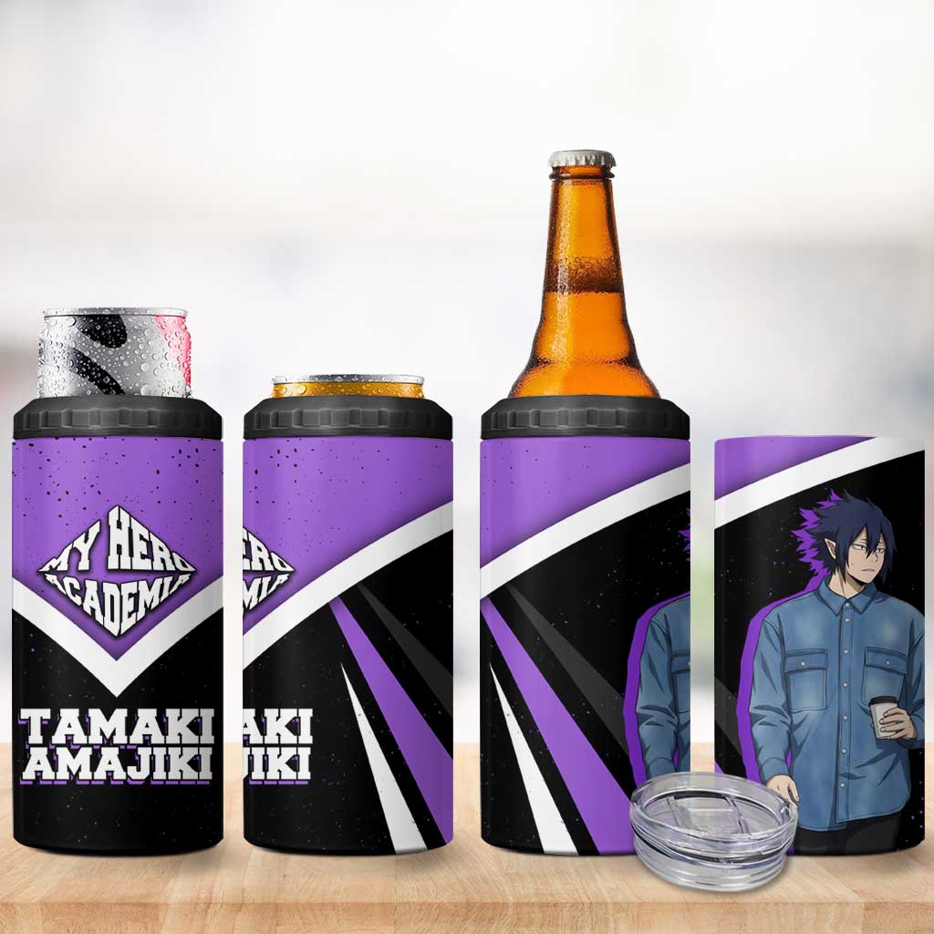Tamaki Amajiki My Hero Academia 4 in 1 Can Cooler Tumbler Anime Grunge Splatter Graphic Style