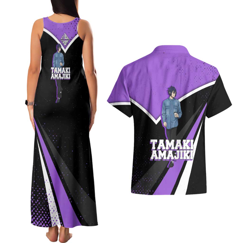Tamaki Amajiki My Hero Academia Couples Matching Tank Maxi Dress and Hawaiian Shirt Anime Grunge Splatter Graphic Style